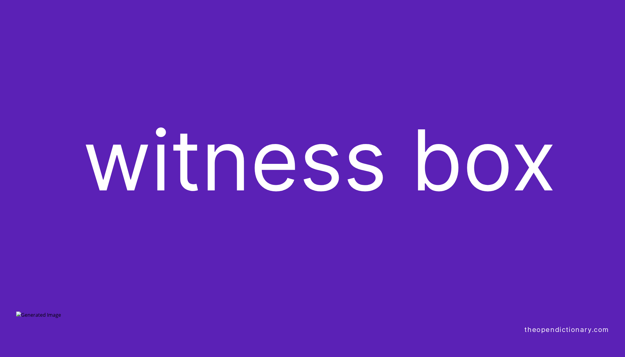 Witness Box Meaning Of Witness Box Definition Of Witness Box 